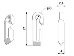Ganci per tende - G-6 - 500 pz 4 Ganci per tende - G-6 - 500 pz - immagine 4