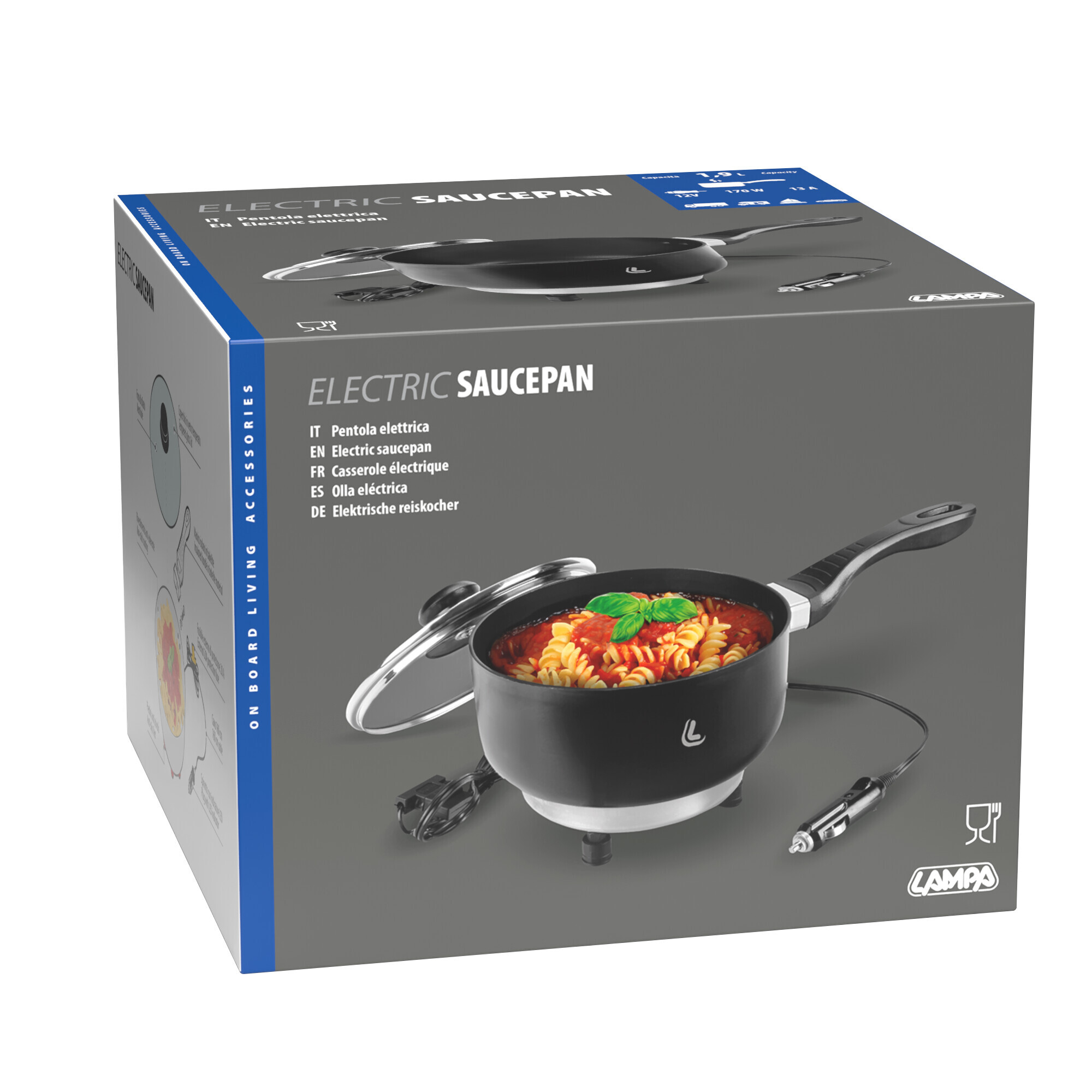 Electric Saucepan, pentola elettrica - Ø 18 cm - 12V - 170W - 13A 2 Electric Saucepan, pentola elettrica - Ø 18 cm - 12V - 170W - 13A - immagine 2