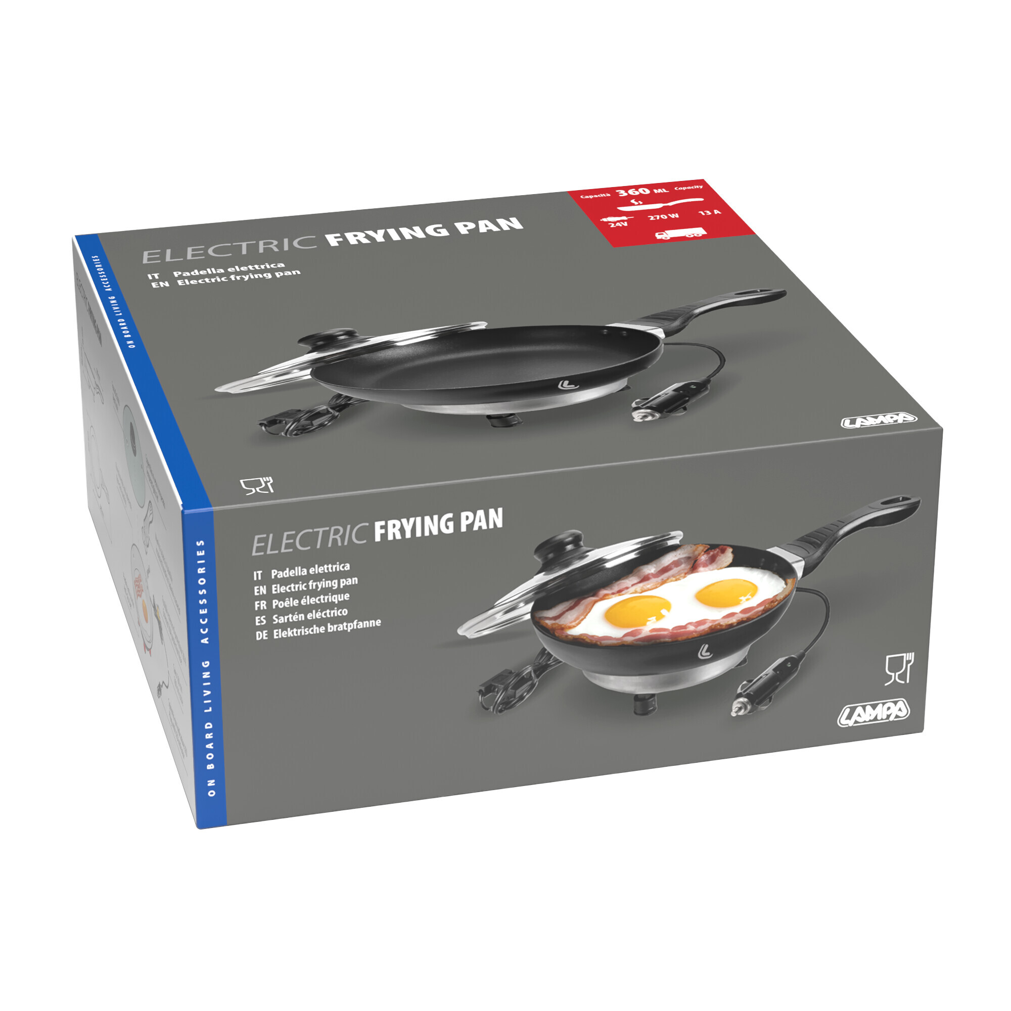 Electric Frying Pan, padella elettrica - Ø 20 cm - 24V - 270W - 13A 2 Electric Frying Pan, padella elettrica - Ø 20 cm - 24V - 270W - 13A - immagine 2