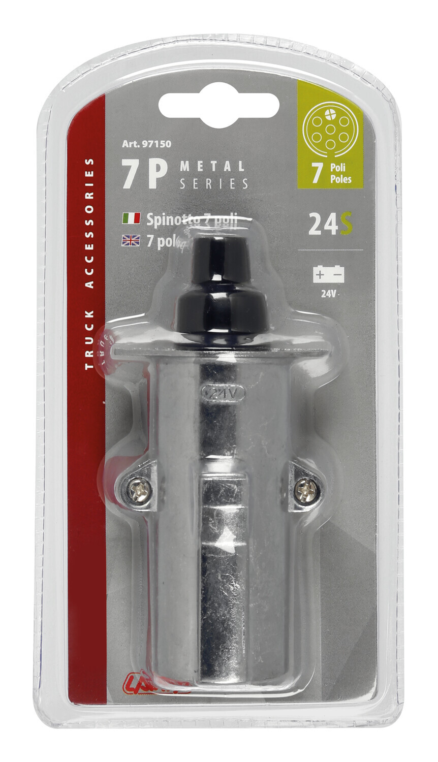 Spina 7 poli 24S, in metallo - immagine 3