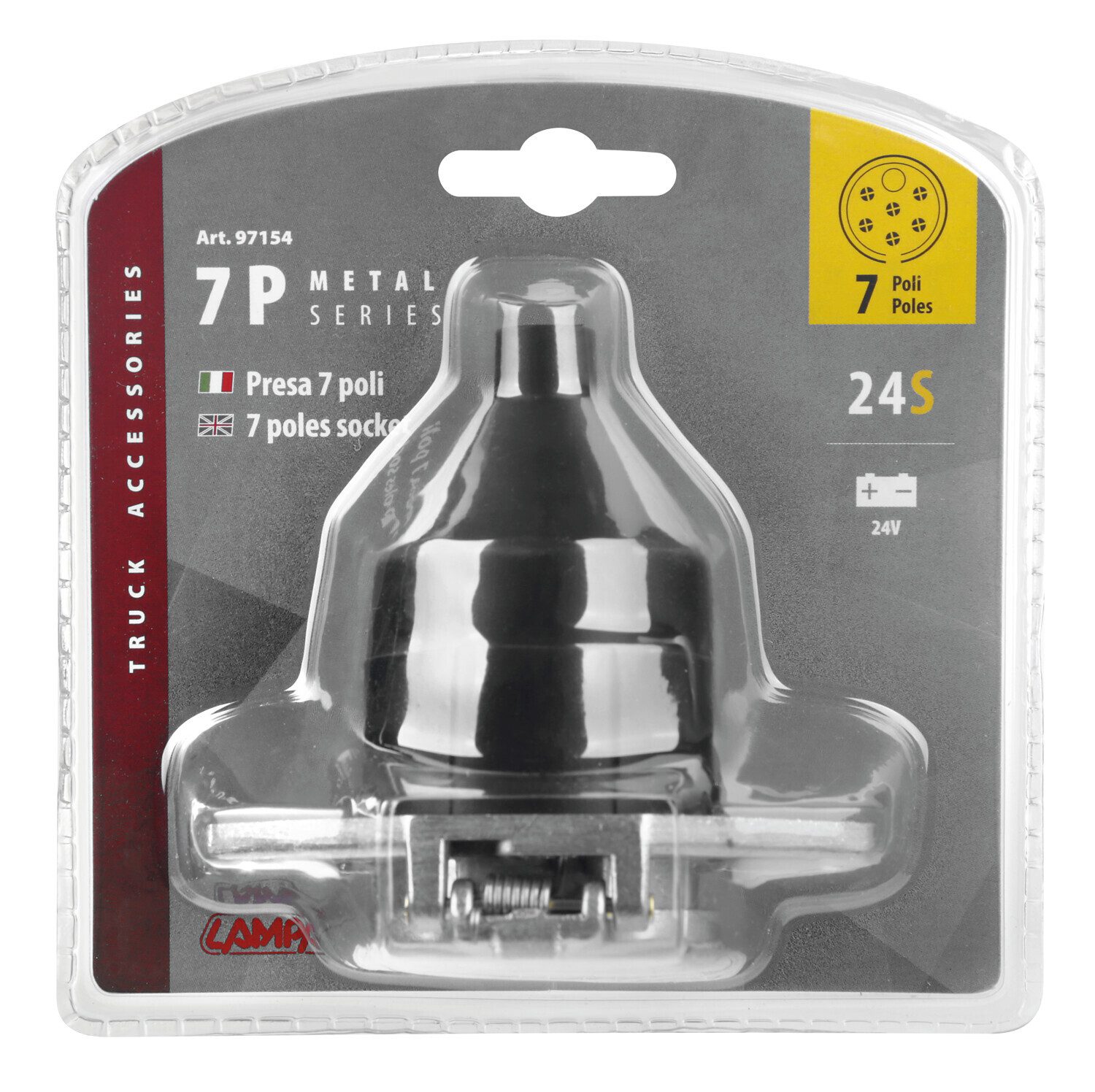 Presa 7 poli 24S, in metallo - immagine 4