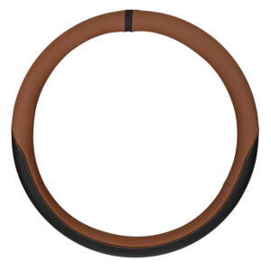 Club, coprivolante in vero cuoio e skeentex - L - &Oslash; 46/48 cm - Marrone