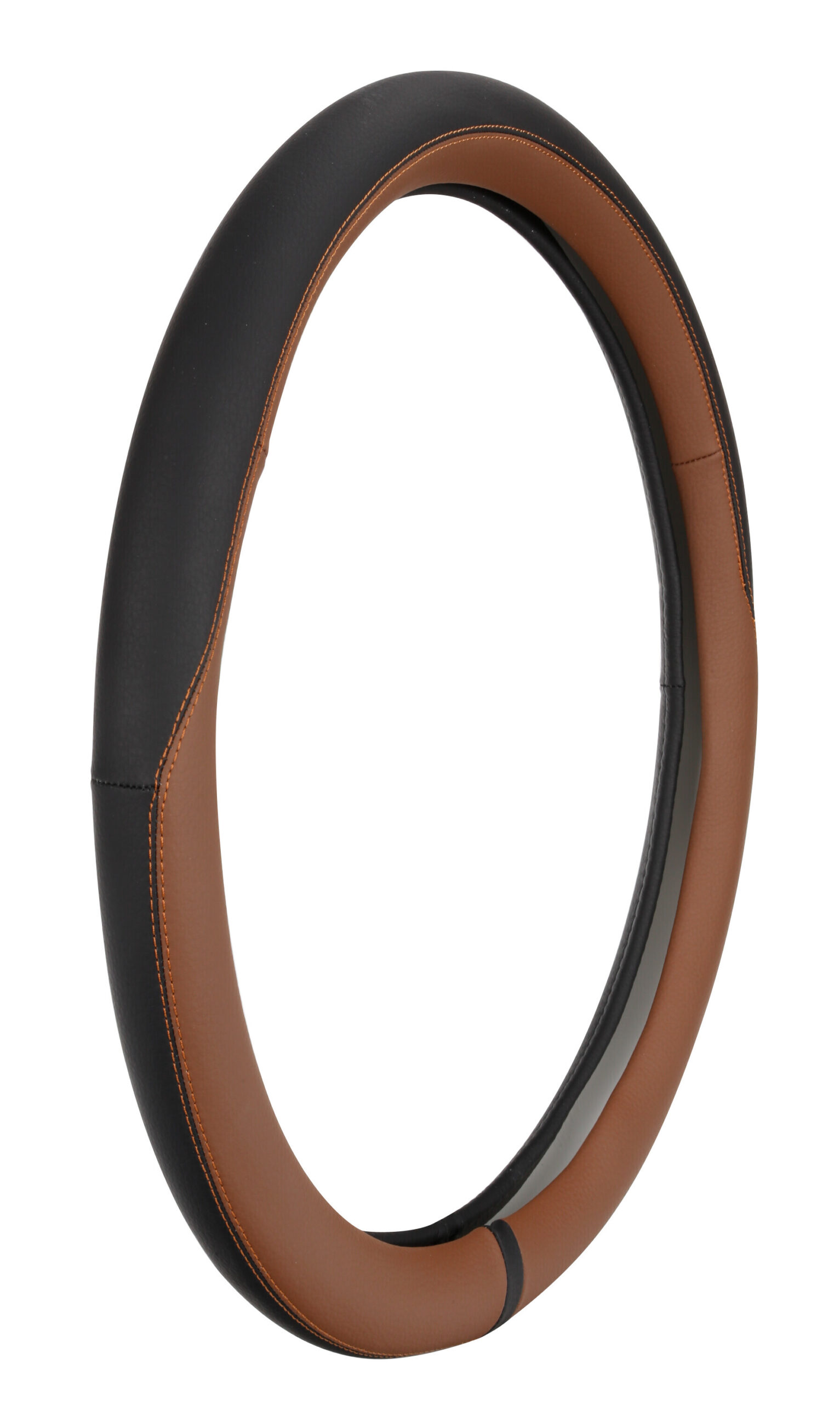 Club, coprivolante in vero cuoio e skeentex - M - Ø 44/46 cm - Marrone - immagine 2