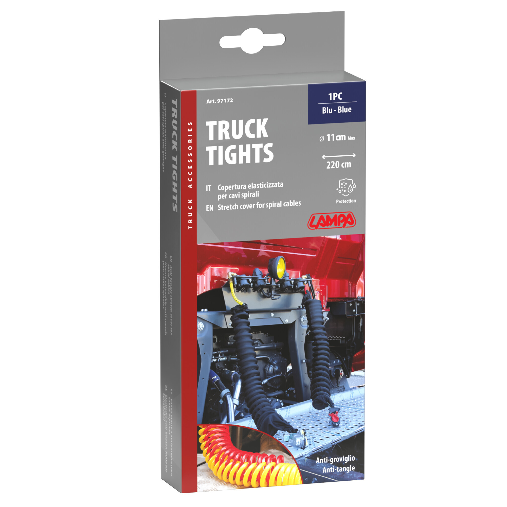 Truck-tights, copertura elasticizzata per spirali aria ed elettriche - Blu - immagine 3