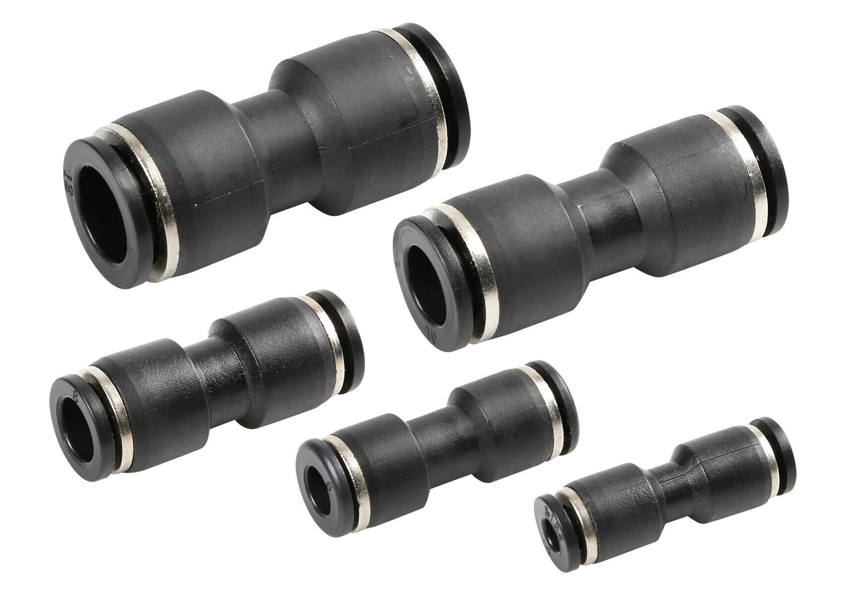 Raccordi tubi aria, set da 5 pz - Ø 4, 6, 8, 10, 12 mm