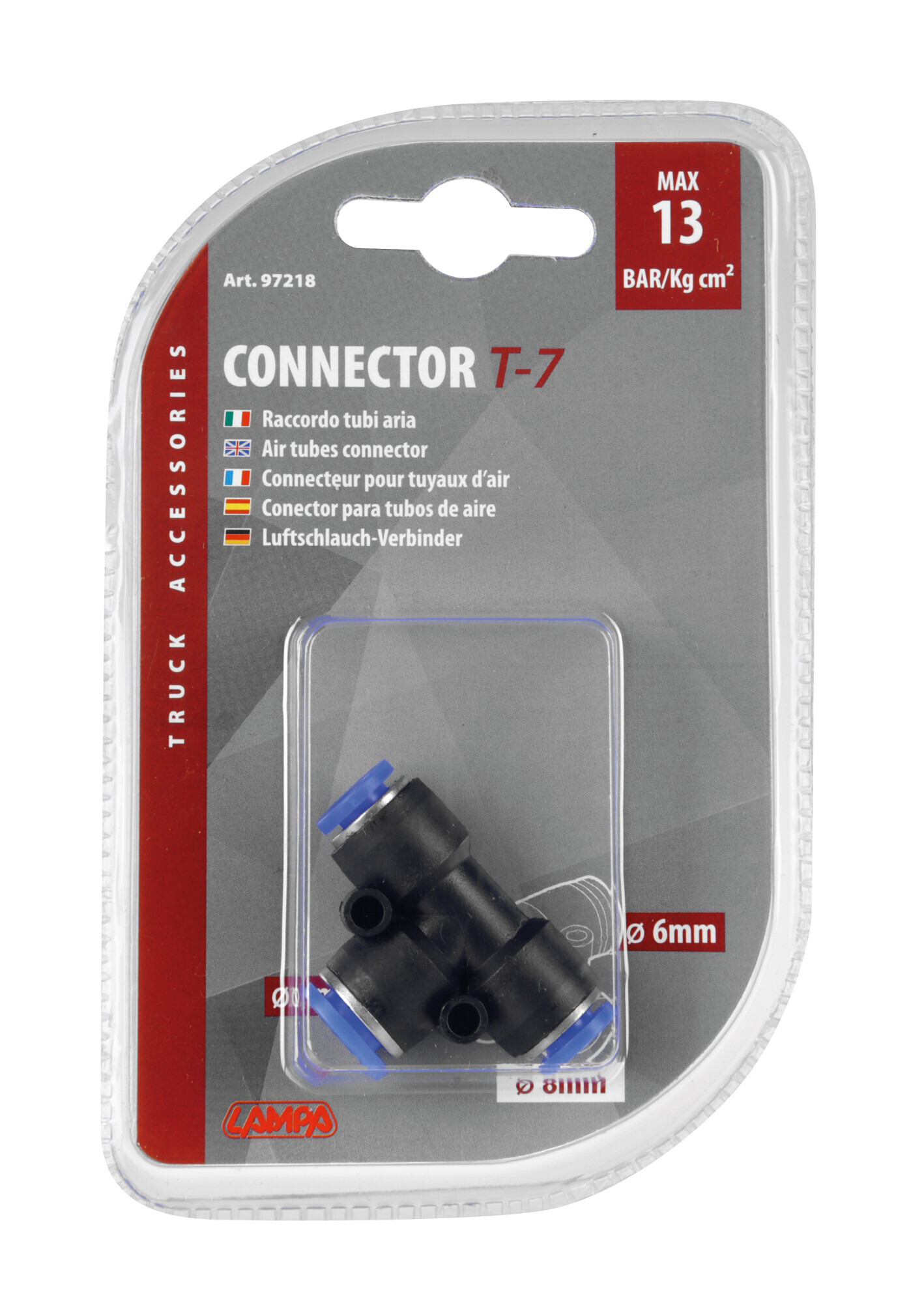 T-7, raccordo tubi aria - Ø 6-8 mm - immagine 2