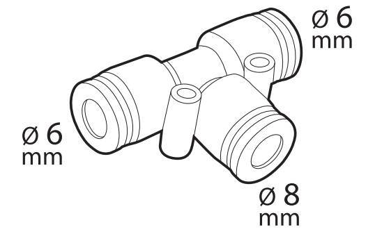 T-7, raccordo tubi aria - Ø 6-8 mm - immagine 3