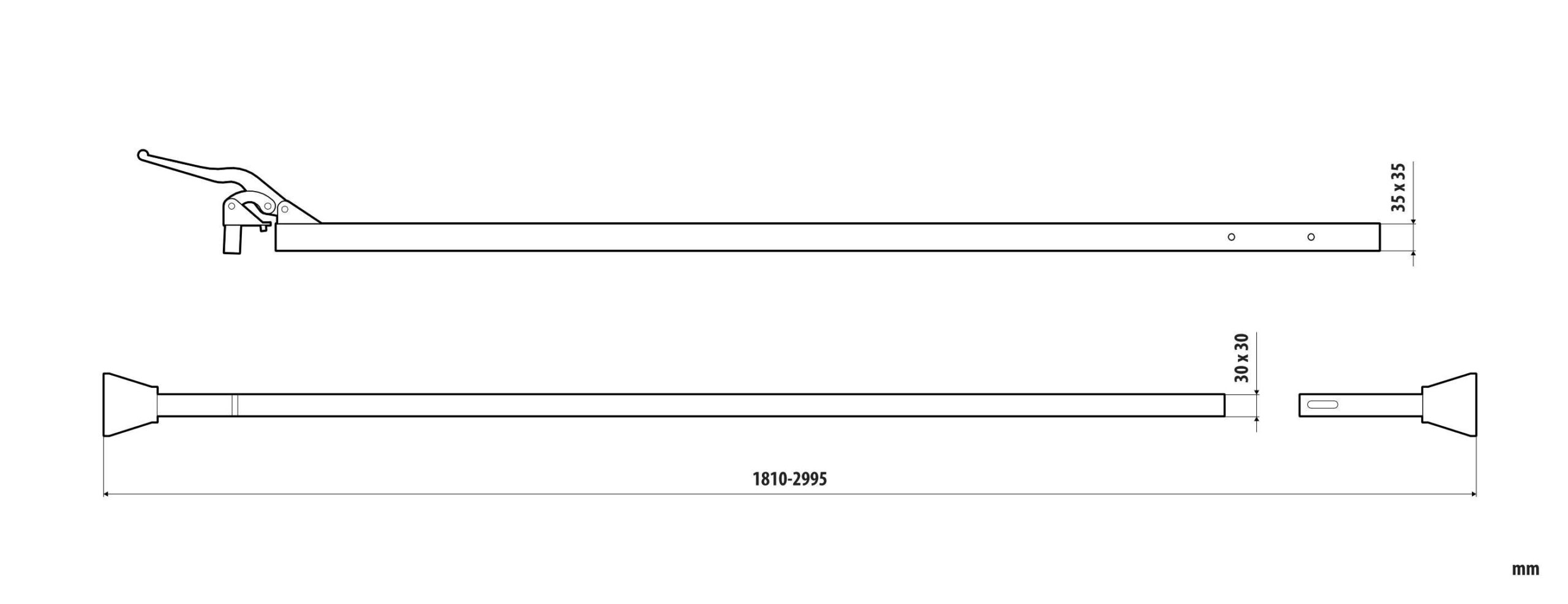 Barra fermacarico quadra con tamponi - immagine 3