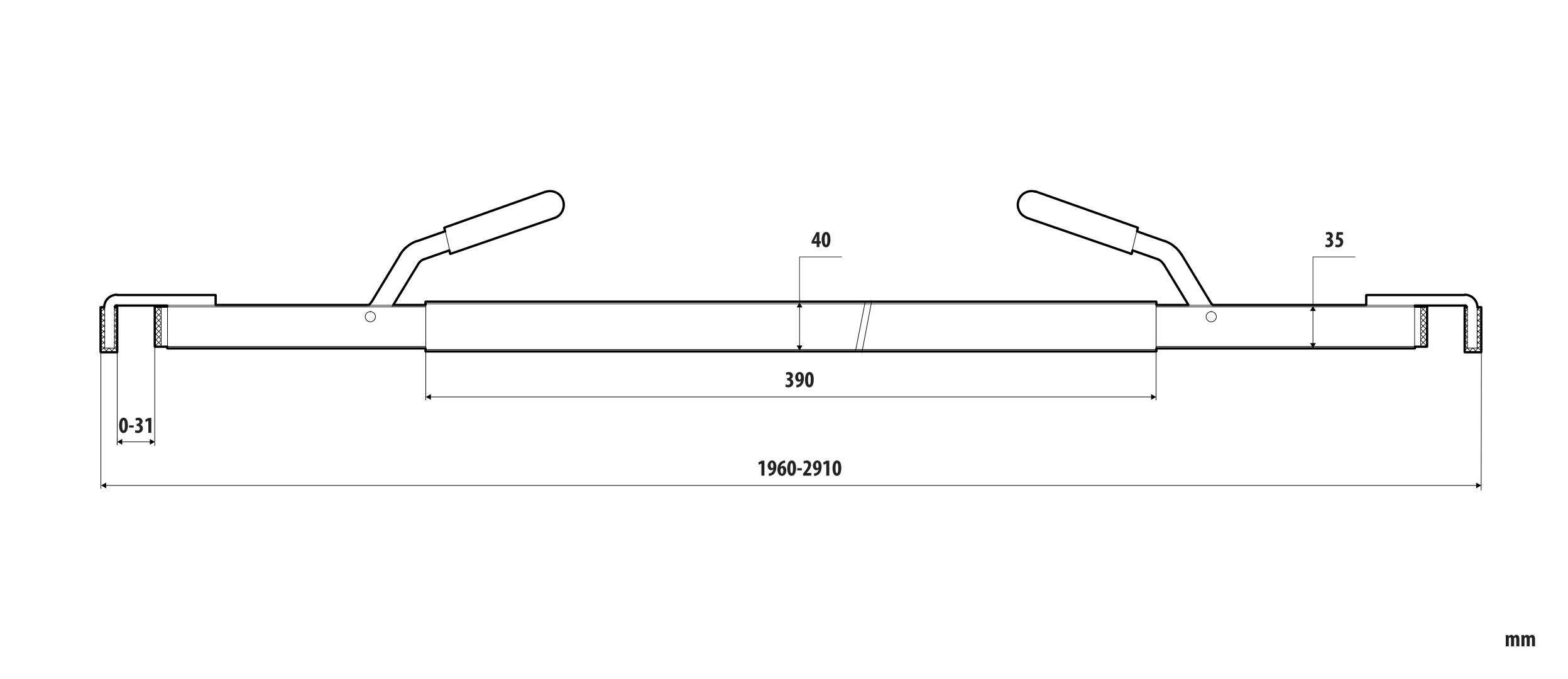 Barra fermacarico quadra con pinze - immagine 3