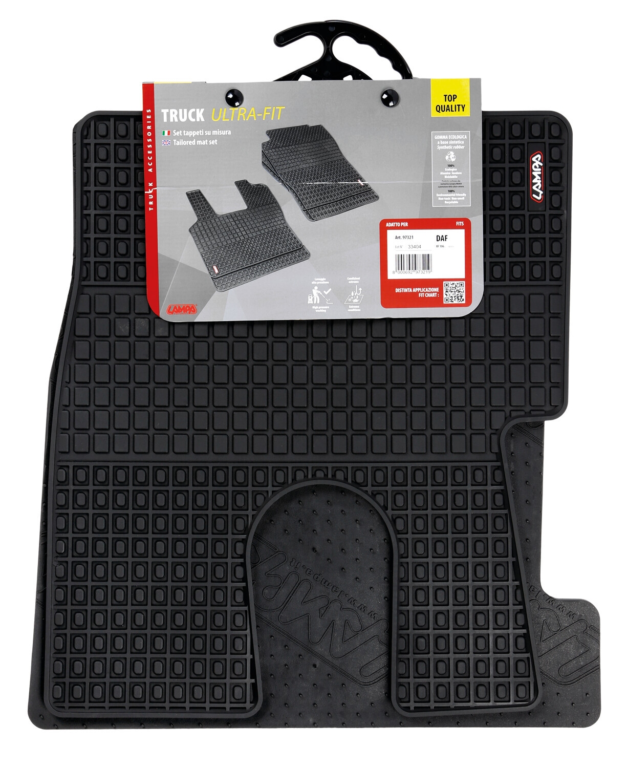 Coppia tappeti su misura in Eco Gomma - compatibile per Daf XF 106 (10/12>05/21) - immagine 2