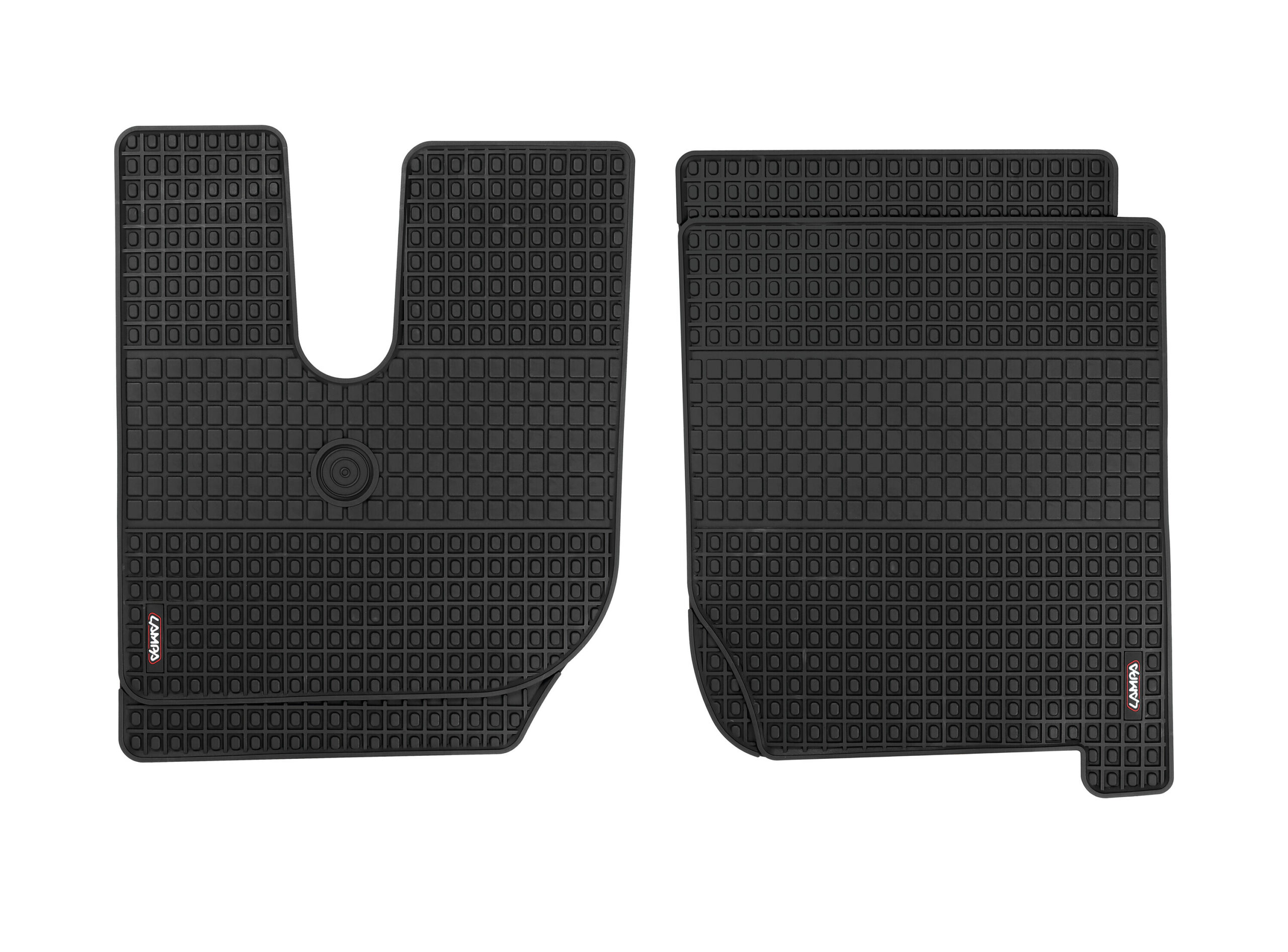 Coppia tappeti su misura in Eco Gomma - compatibile per Iveco Trakker (09/04>06/21) - Iveco Stralis (08/02>12/12) - Iveco Stralis (07/12>12/19) - Iveco Stralis Hi-Way (07/12>08/16) - Iveco Stralis XP (09/16>12/19)