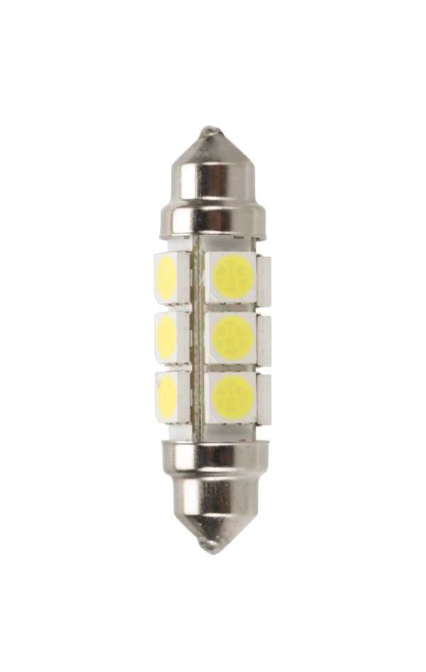 24/28V Led Series - 12 Led SMD - 11x43 mm - SV8,5-8 - 20 pz  - Busta - Bianco - Doppia polarit&agrave;