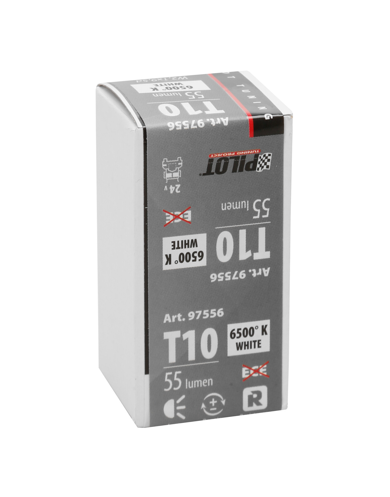 24V Hyper-Led 24 - 8 SMD x 3 chips - (T10) - Trifocus - W2,1x9,5d - 20 pz - Scatola - Bianco - Doppia polarità - Resistenza incorporata - immagine 2