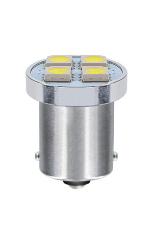 24V Led Series - 4 SMD x 1 chip - (P21W) - BA15s - 20 pz - Scatola - Bianco - Doppia polarità