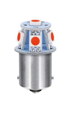 24/28V Led Series - 6 SMD x 1 chip - (R5W) - BA15s - 20 pz  - Scatola - Rosso - Doppia polarit&agrave;