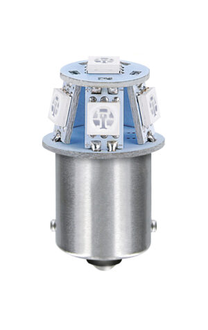 24/28V Led Series - 6 SMD x 1 chip - (R5W) - BA15s - 20 pz  - Scatola - Blu - Doppia polarit&agrave;