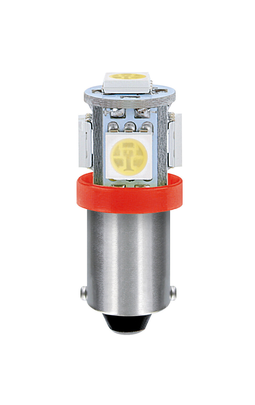 24/28V Led Series - 5 SMD x 1 chip - (T4W) - BA9s - 20 pz - Scatola - Rosso - Doppia polarità