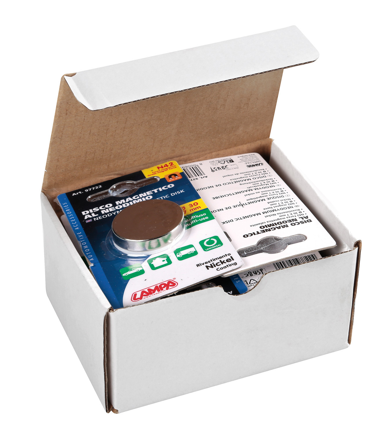 Disco magnetico al neodimio - 121N - 30x7 mm - Blister - Confezione da 6 pezzi - immagine 3