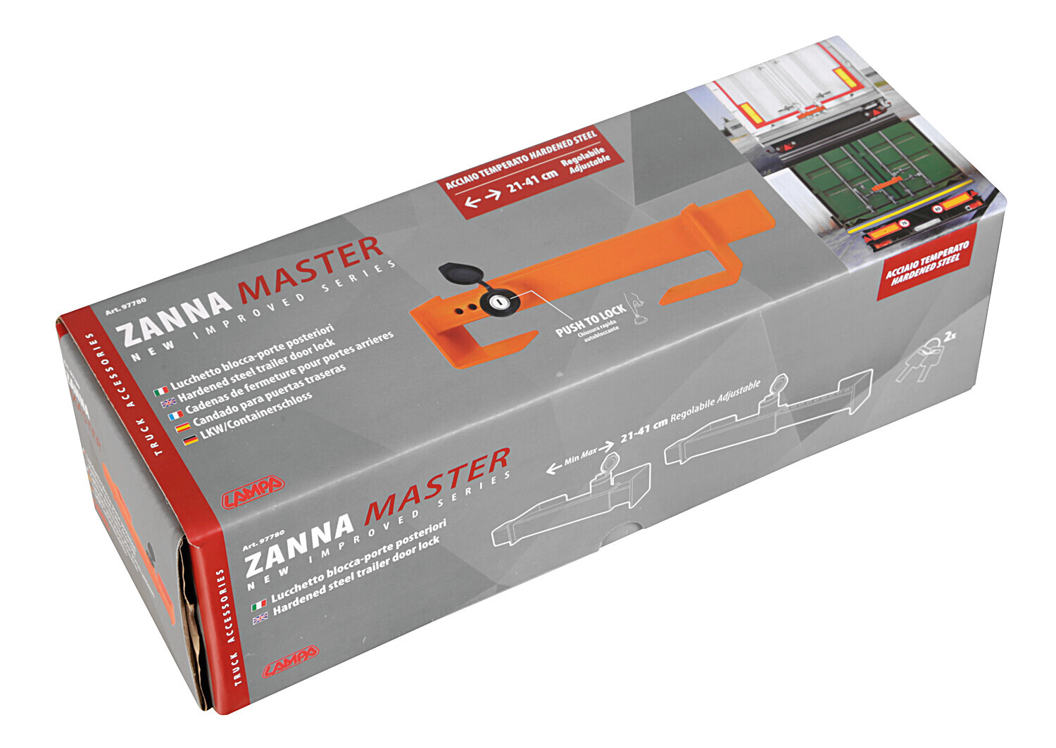 Zanna Master, lucchetto blocca-porte posteriori in acciaio temperato - immagine 4