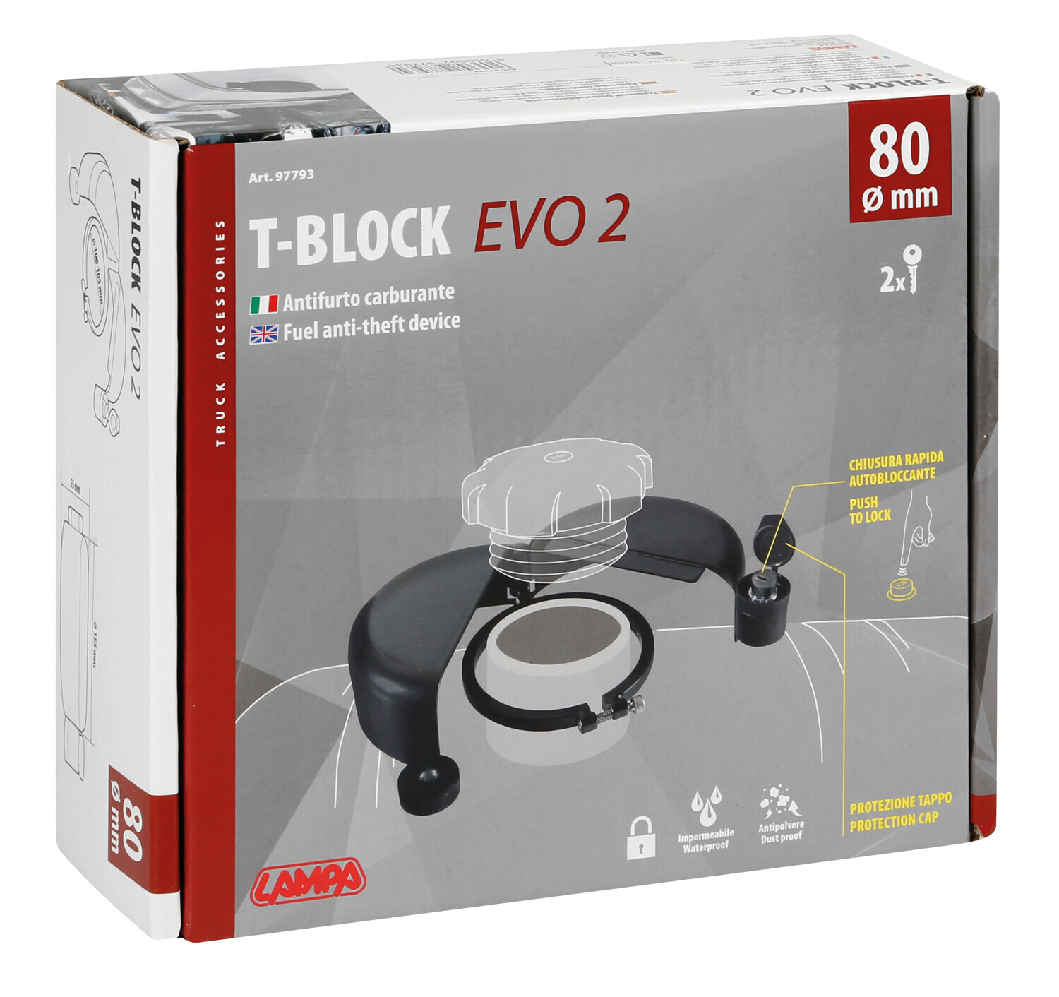 T-Block Evo 2 - Blindatura Antifurto per Tappo Carburante - Ø 80 mm 3 T-Block Evo 2 - Blindatura Antifurto per Tappo Carburante - Ø 80 mm - immagine 3