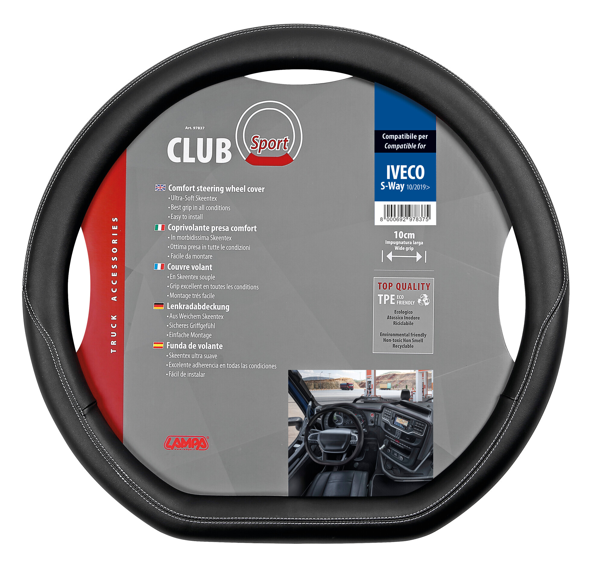 Club Sport, coprivolante su misura in Skeentex - compatibile per Iveco S-Way (10/19>) - immagine 3