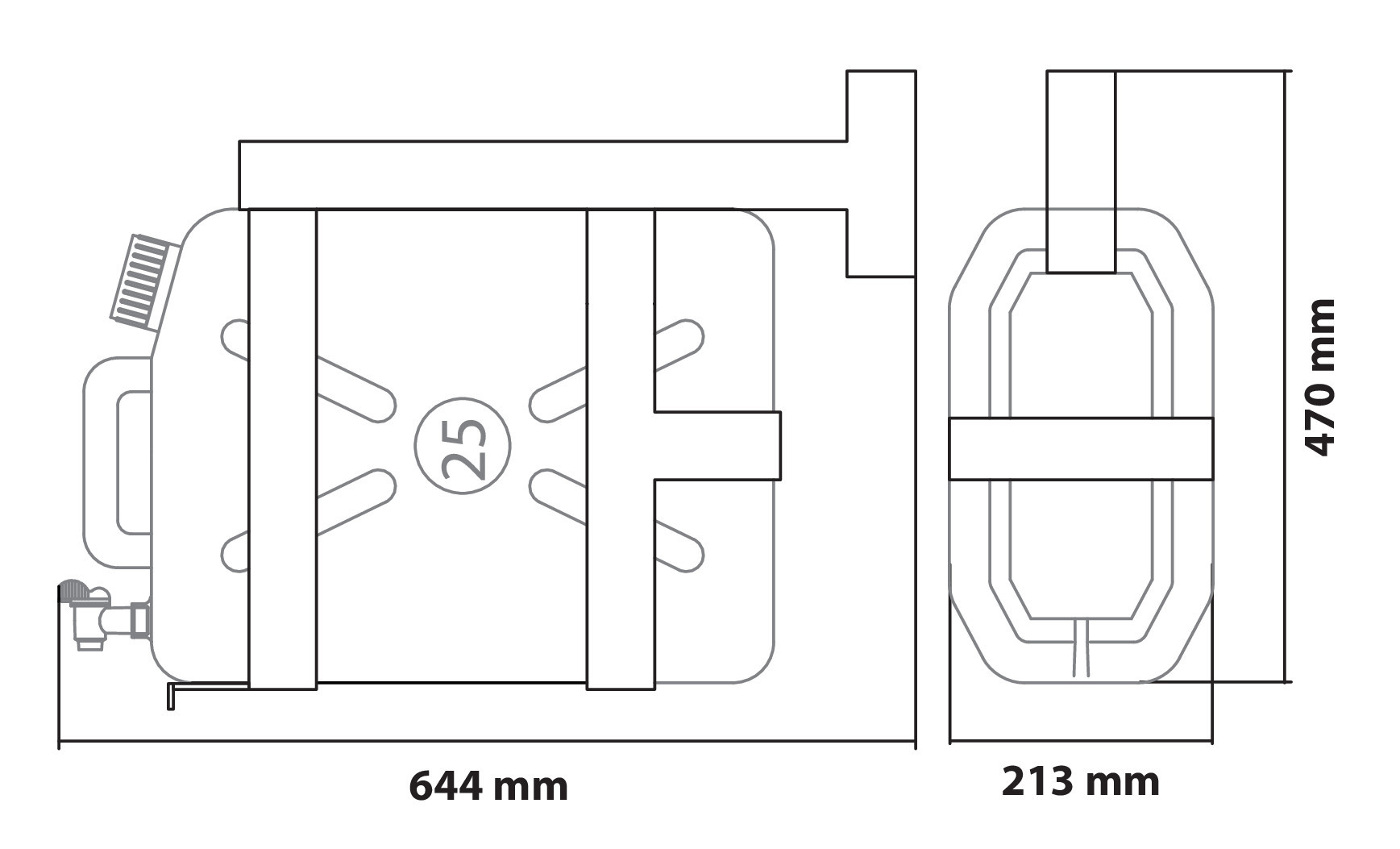 Telaio in acciaio zincato per alloggiamento tanica 25 L - immagine 5