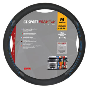 GT-Sport, coprivolante in Skeentex - M - Ø 44/46 cm - Nero/Blu