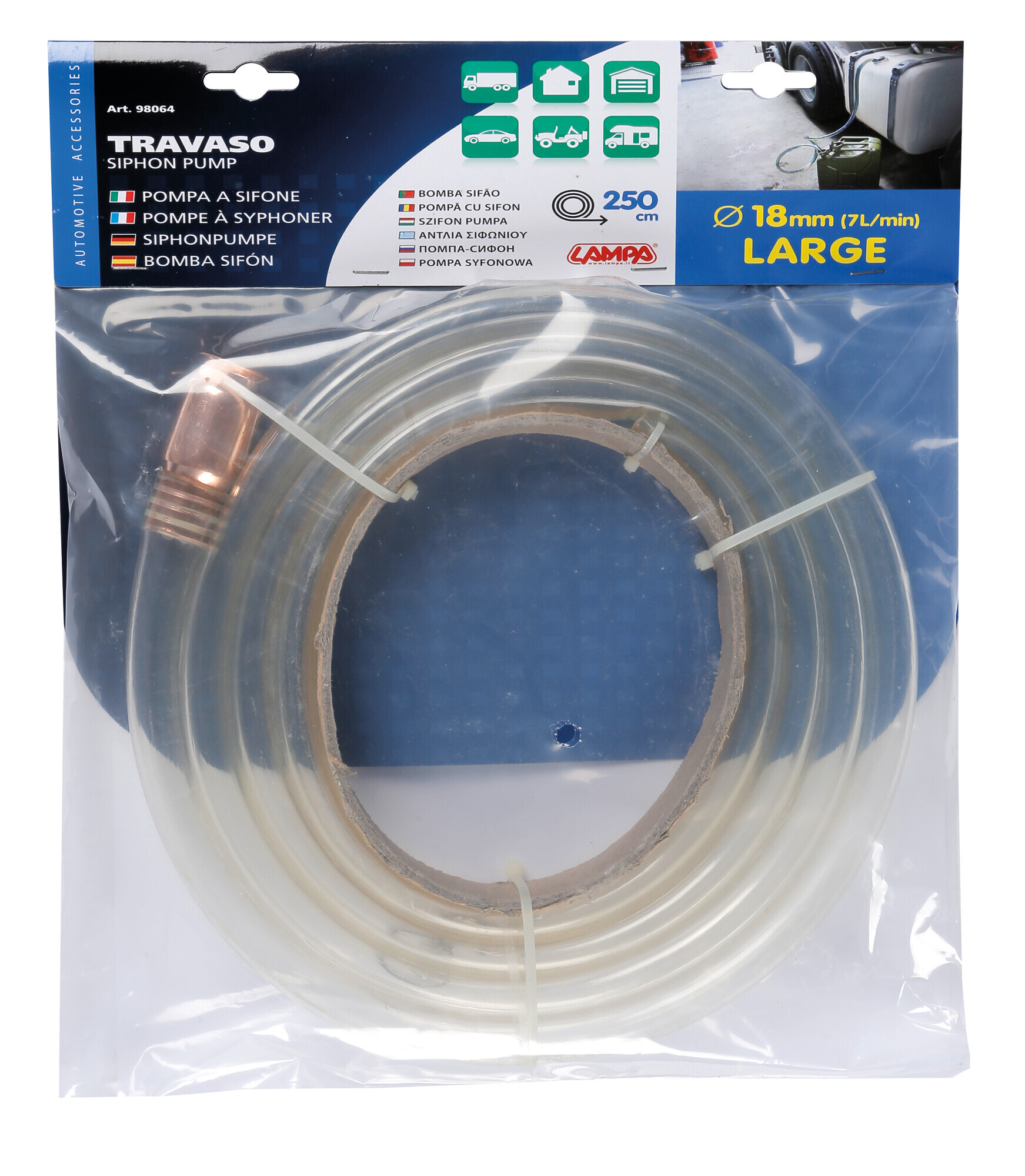 Travaso, pompa a sifone automatica - L - Ø 18 mm - 250 cm - immagine 4