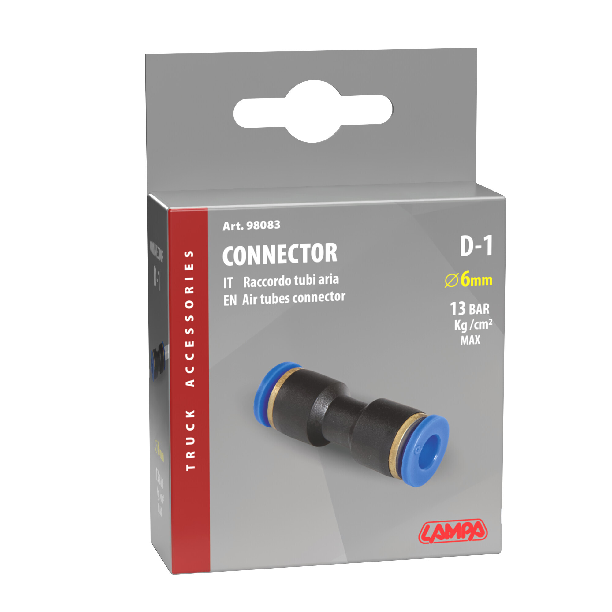 D-1, raccordo tubi aria - Ø 6 mm - immagine 2