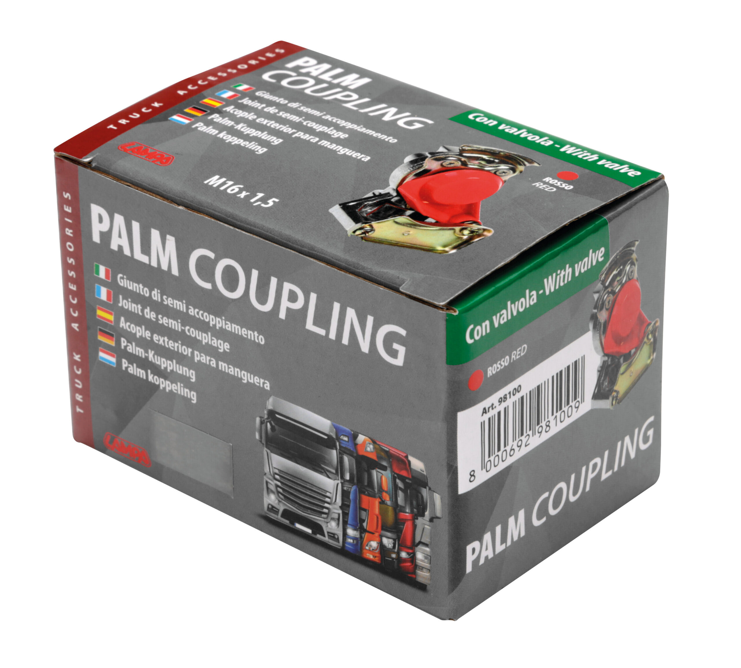 Giunto di semi accoppiamento con valvola - Rosso - immagine 3