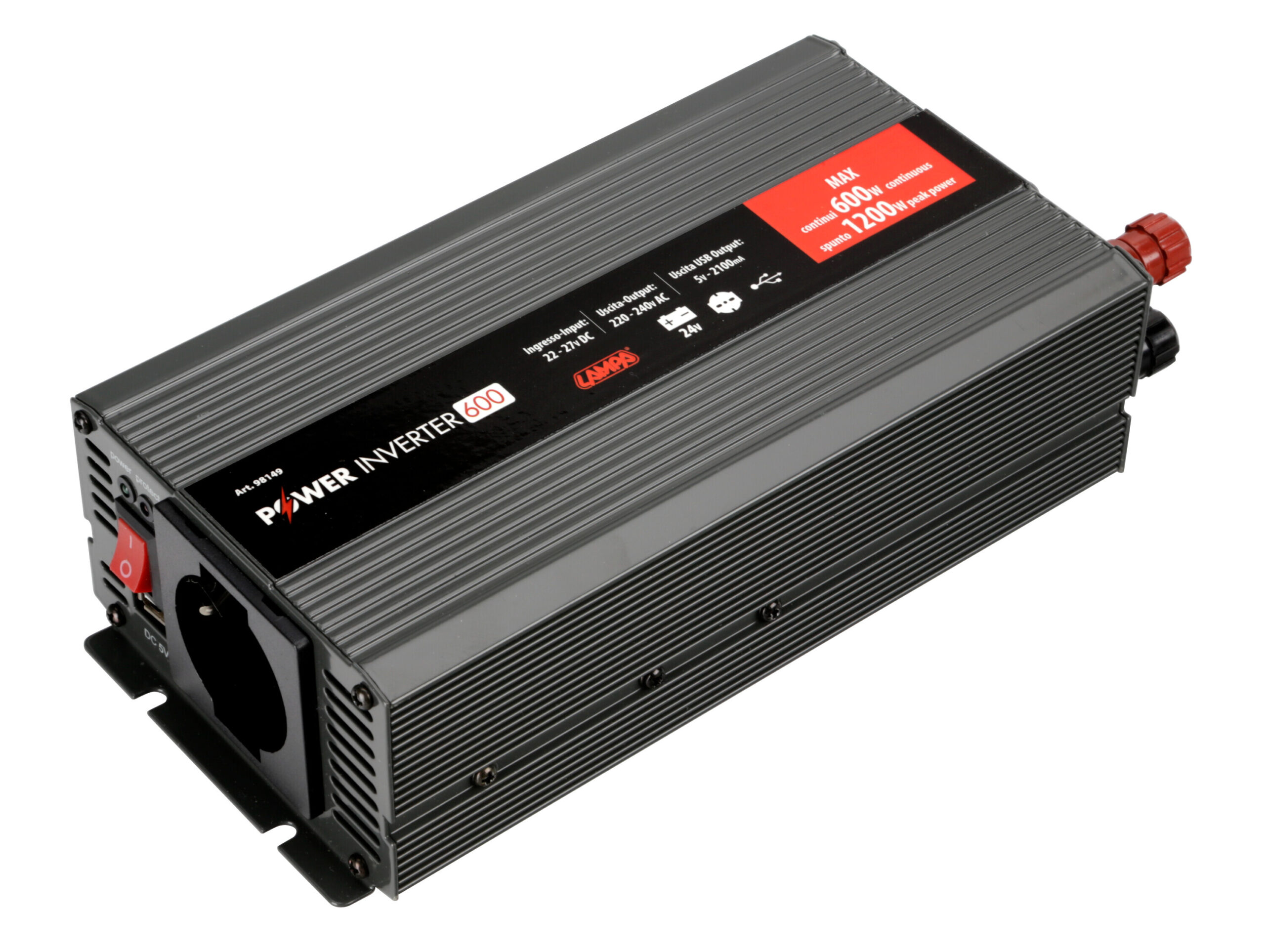 Power Inverter 600, trasformatore 24V > 220V 3 Power Inverter 600, trasformatore 24V > 220V - immagine 3