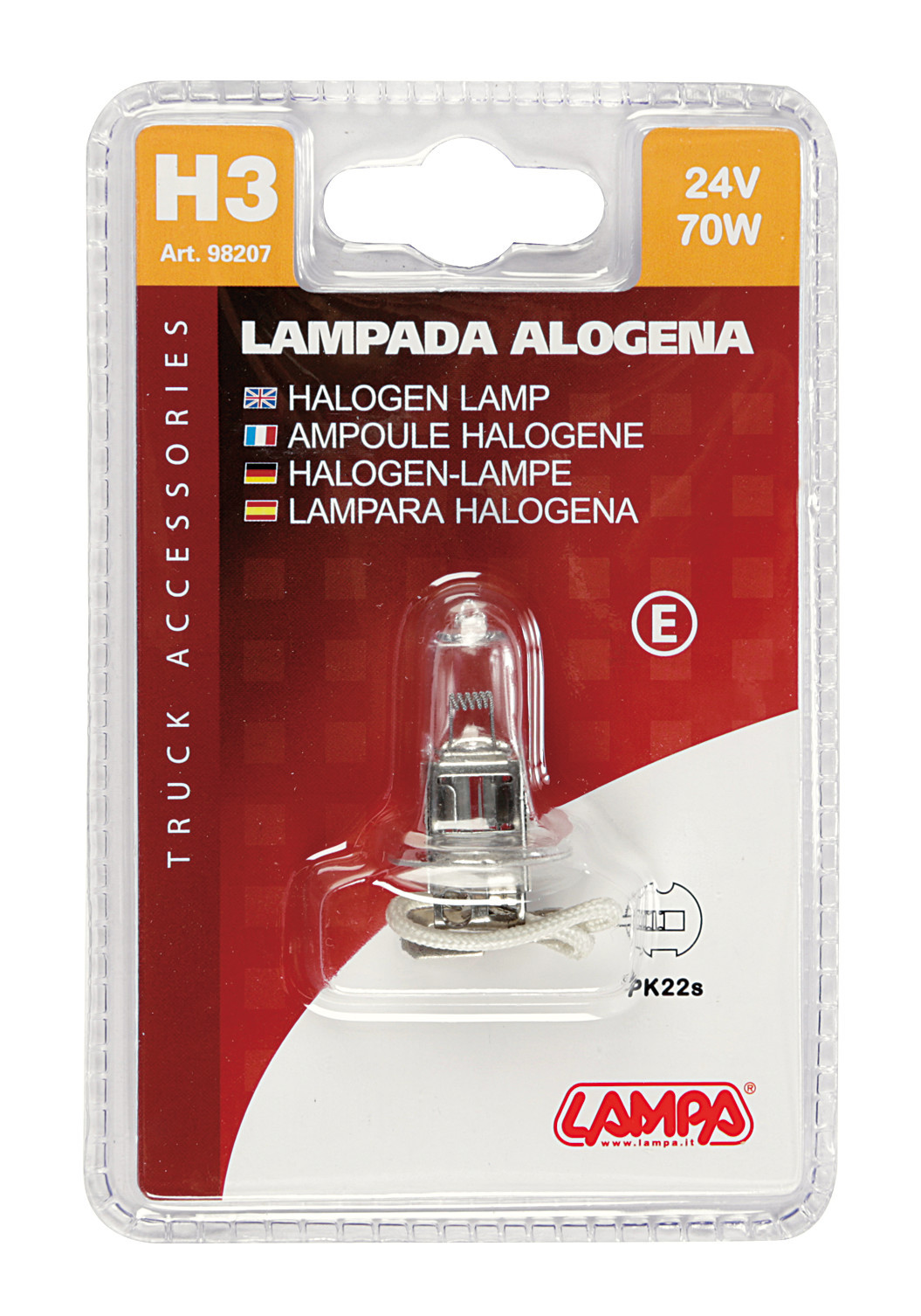 24V Lampada alogena - H3 - 70W - PK22s - 1 pz - D/Blister - immagine 2