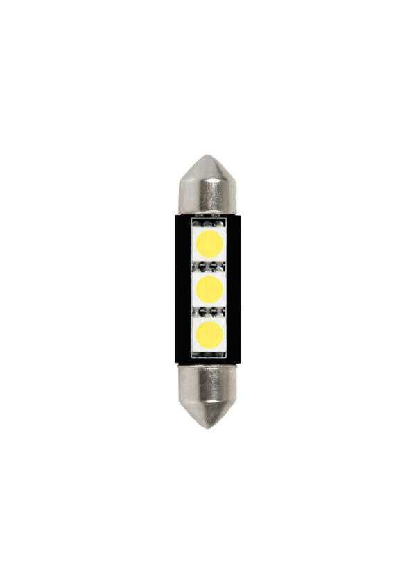 24/28V Led Series - 3 SMD x 3 chips - 10x39 mm - SV8,5-8 - 2 pz - Scatola - Bianco - Doppia polarità