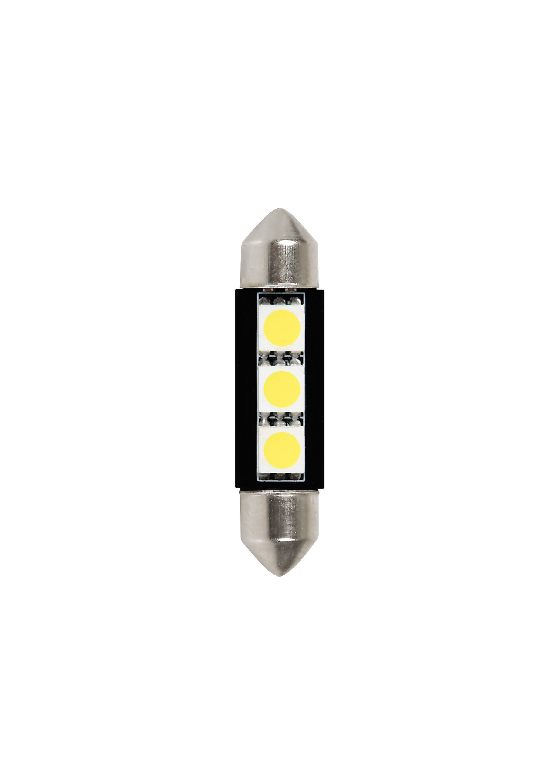 24/28V Led Series - 3 SMD x 3 chips - 10x39 mm - SV8,5-8 - 2 pz - Scatola - Bianco - Doppia polarità