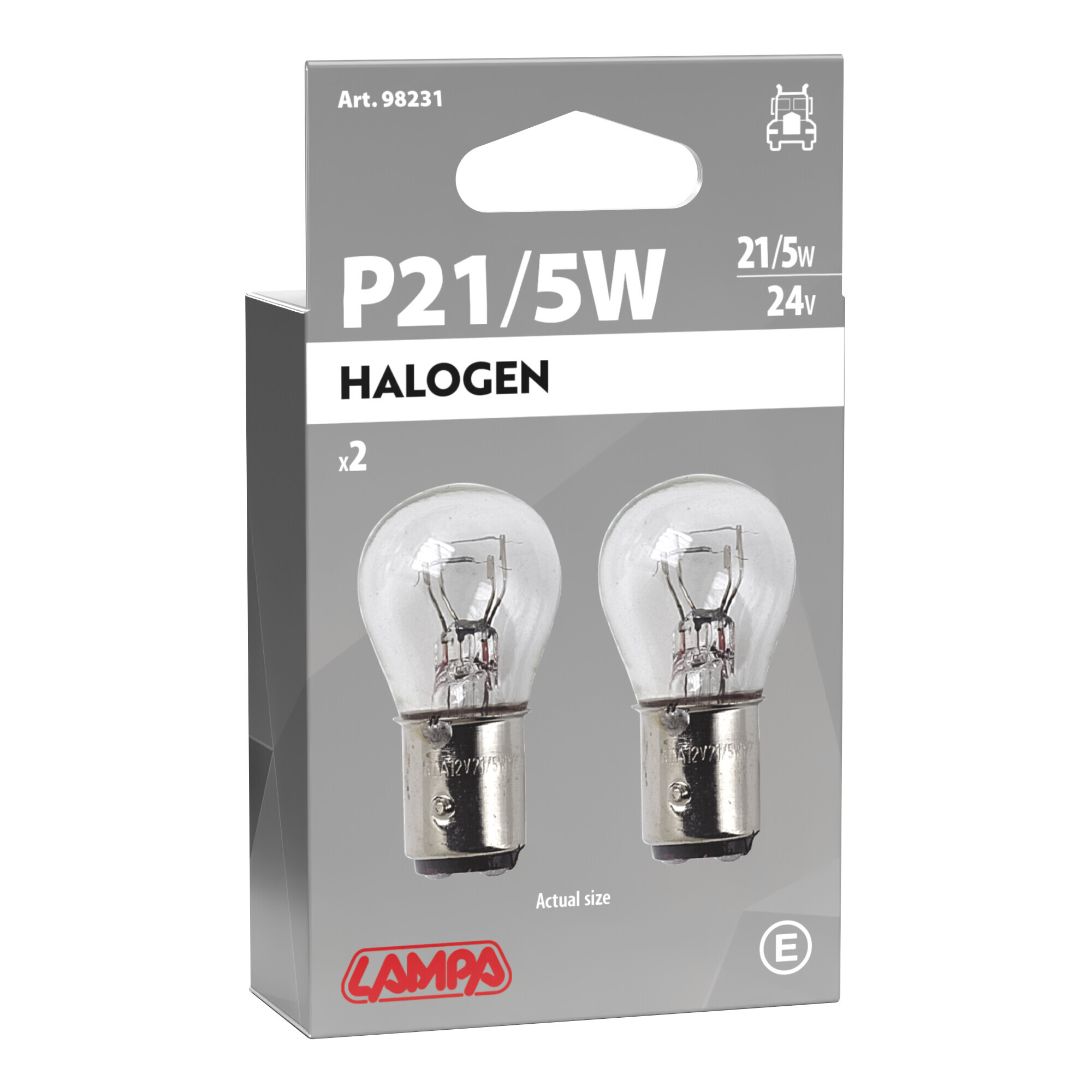 24V Lampada 2 filamenti - P21/5W - 21/5W - BAY15d - 2 pz - Scatola - immagine 2