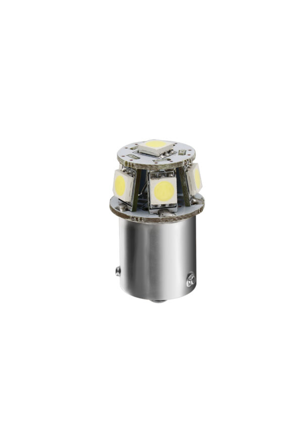 24/28V Led Series - 6 SMD x 3 chips - (R5W-R10W) - BA15s - 1 pz  - Scatola - Bianco - Doppia polarit&agrave;