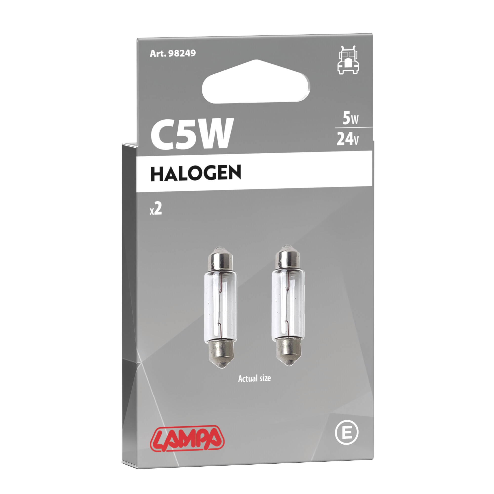 24V Lampada siluro - C5W - 11x35 mm - 5W - SV8,5-8 - 2 pz - Scatola - immagine 2