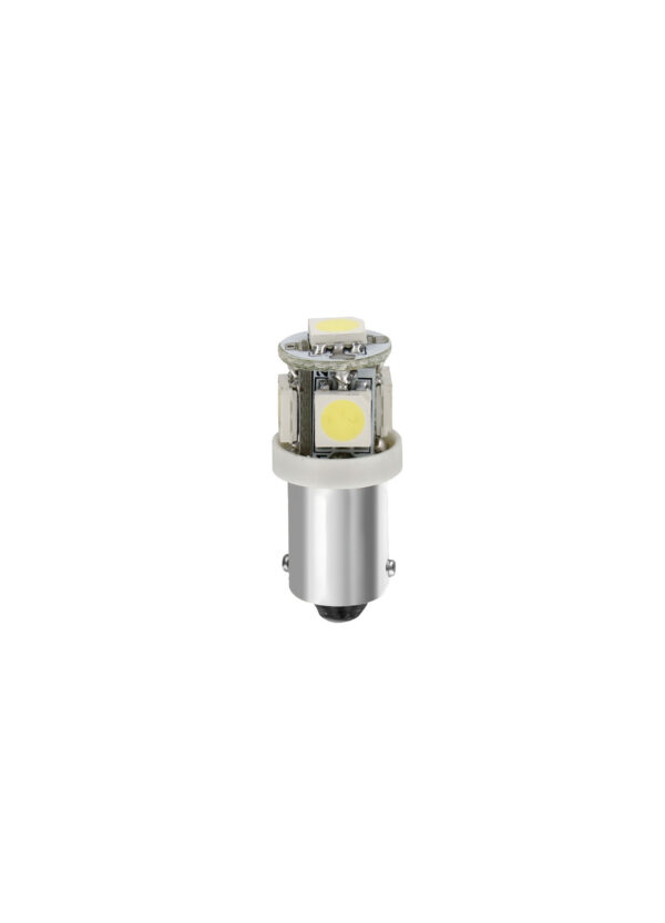 24/28V Led Series - 5 SMD x 3 chips - (T4W) - BA9s - 20 pz  - Busta - Bianco - Doppia polarit&agrave;