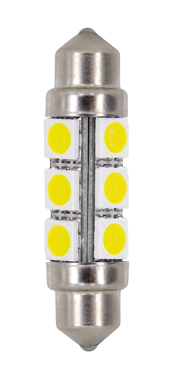 24/30V Led Series - 12 SMD x 3 chips - 11x41 mm - SV8,5-8 - 2 pz - Scatola - Bianco - Doppia polarità - immagine 2