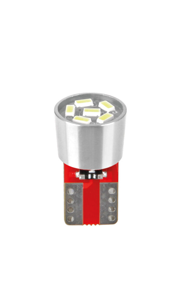 24/30V Led series - 6 Led SMD - (T10) - W2,1x9,5d - 2 pz  - Scatola - Bianco - Doppia polarit&agrave; - Resistenza incorporata