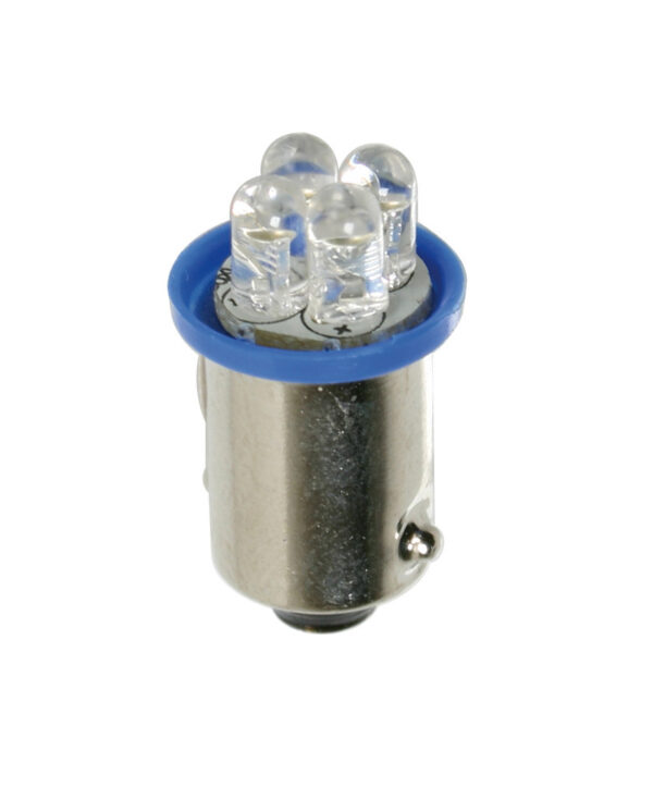 24V Led Series - 4 Led - (T4W) - BA9s - 2 pz  - D/Blister - Blu