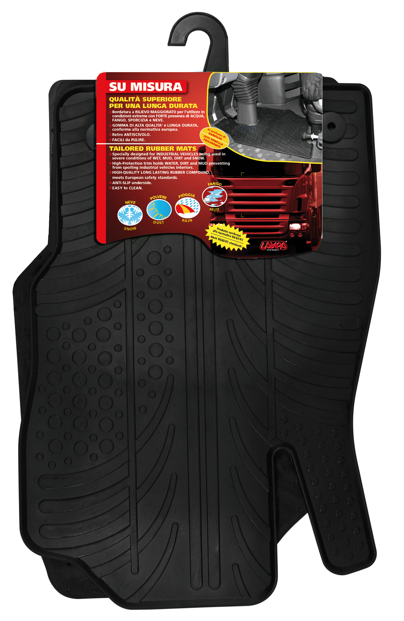 Set tappeti su misura in gomma - compatibile per Citroen Jumper (04/06>) - Fiat Ducato (07/06>) - Peugeot Boxer (04/06>) - immagine 3