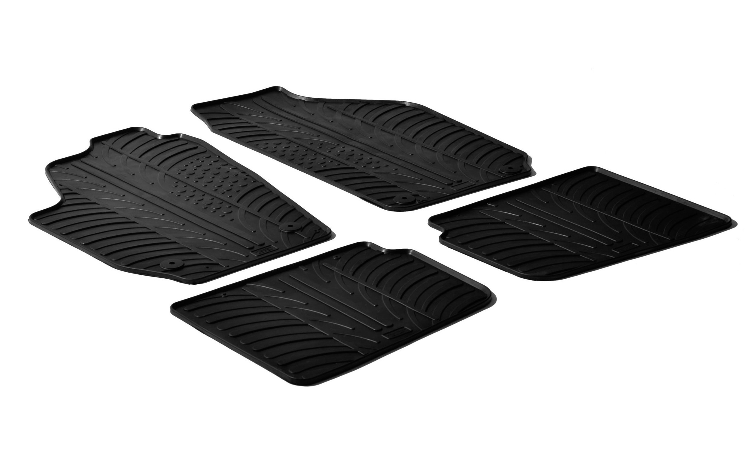 Set tappeti su misura in gomma - compatibile per Skoda Roomster (09/06>10/15)