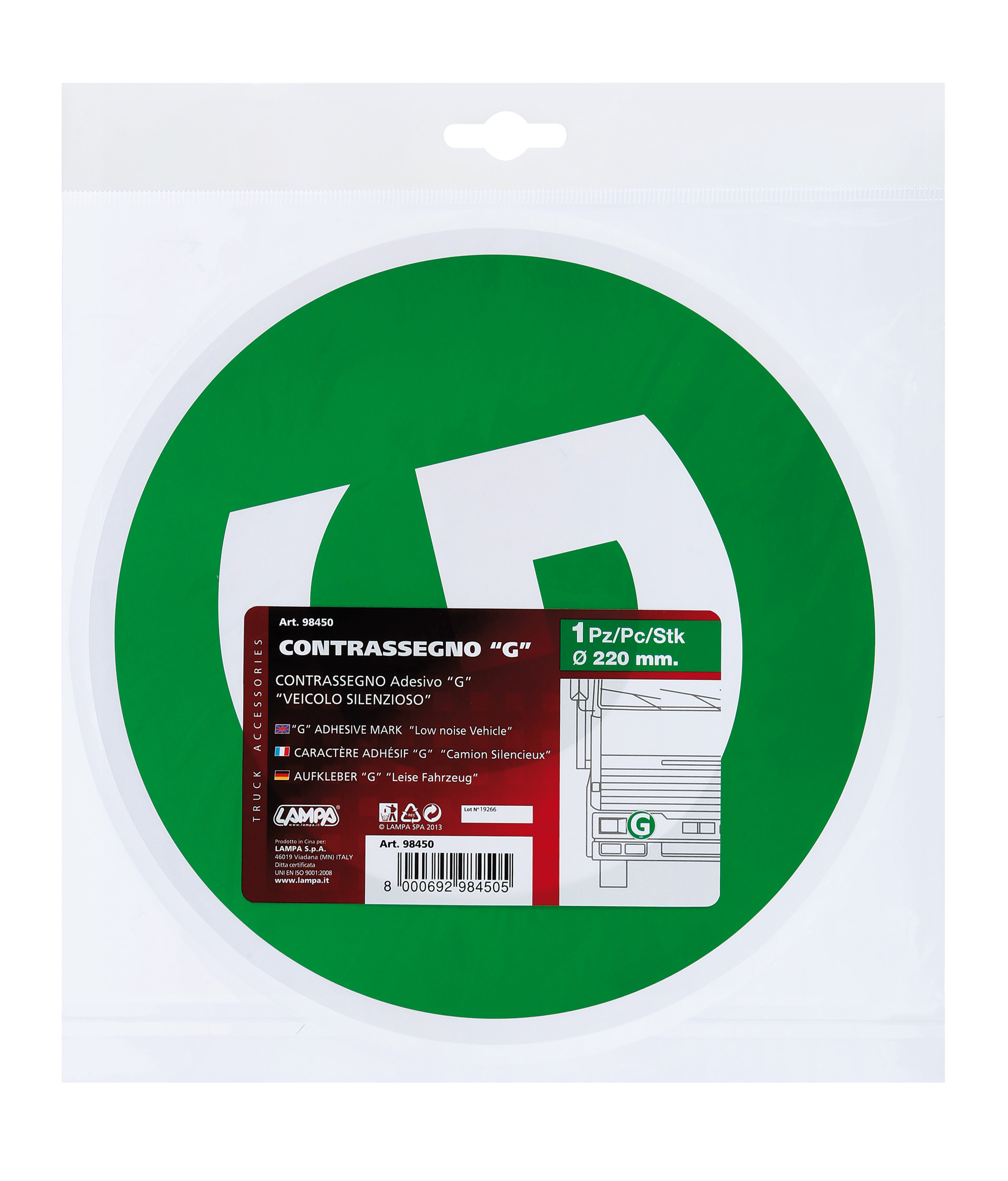 Contrassegno adesivo - G - Veicolo silenzioso - immagine 3