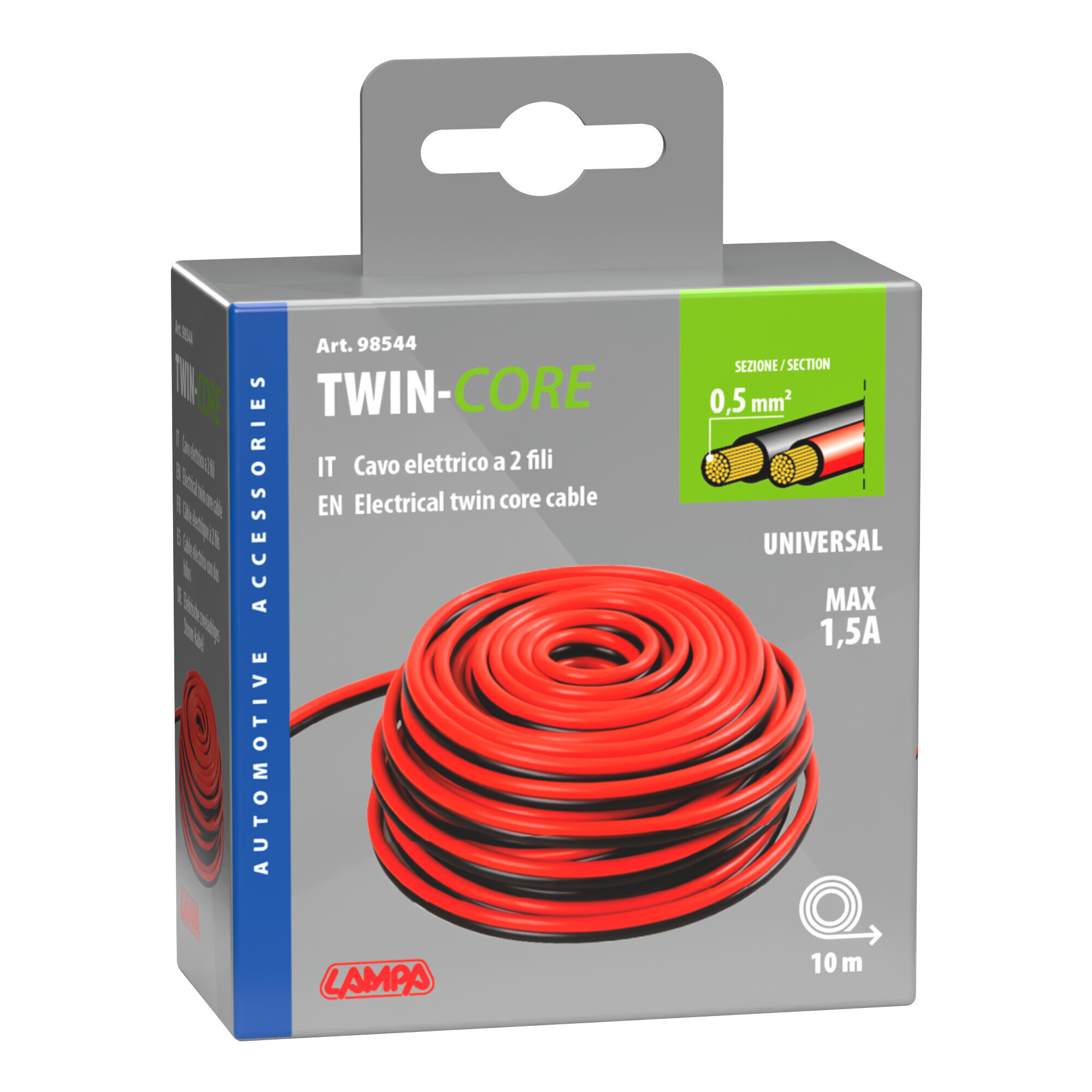 Cavo elettrico a due fili - 0,5 mm² x 10 m - immagine 2