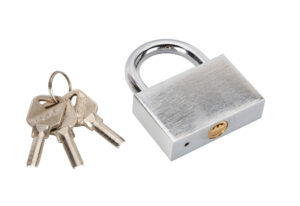 Lucchetto con chiavi di ricambio per antifurto Zanna Jumbo art. 98568-98569