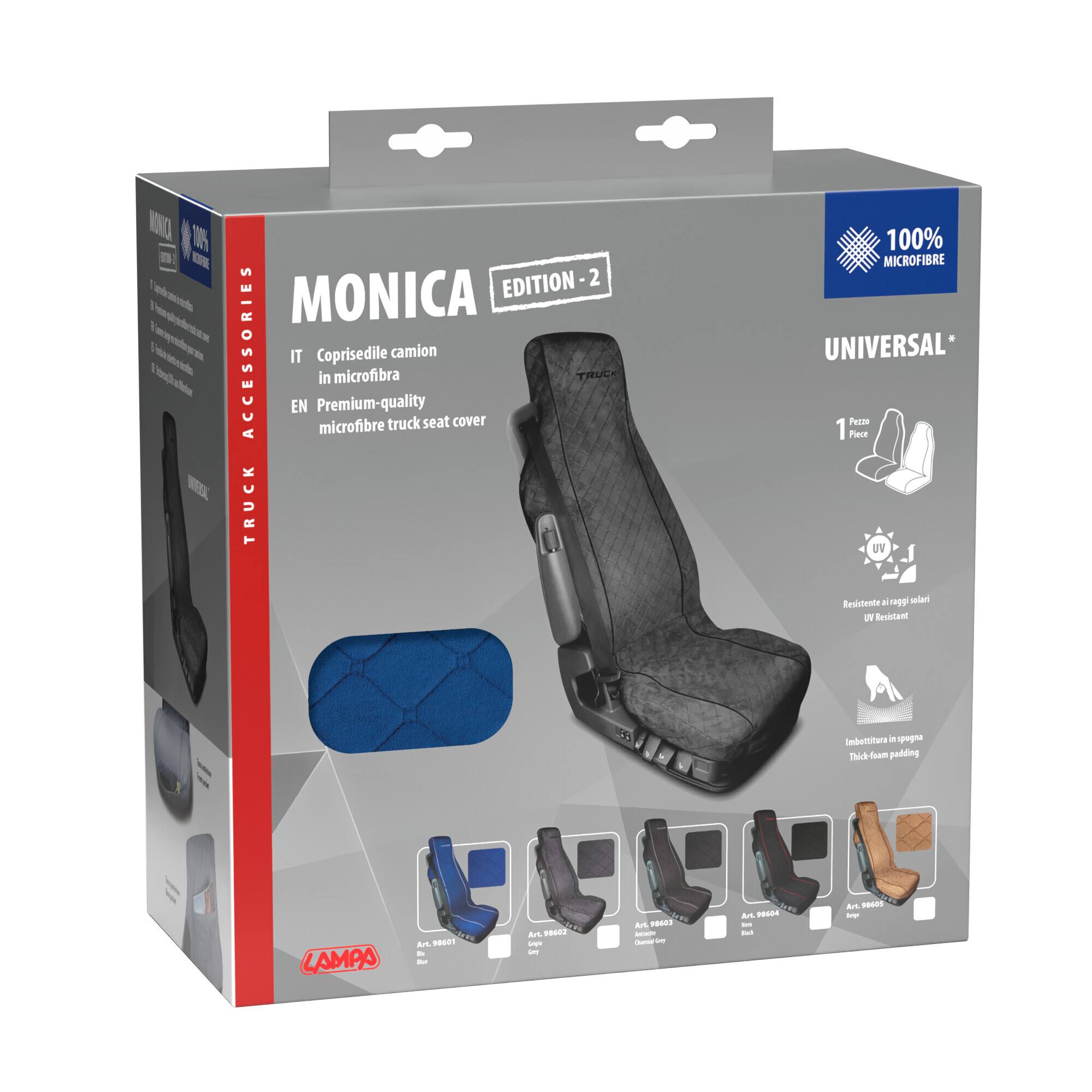 Monica, coprisedile in microfibra per camion - Blu 3 Monica, coprisedile in microfibra per camion - Blu - immagine 3
