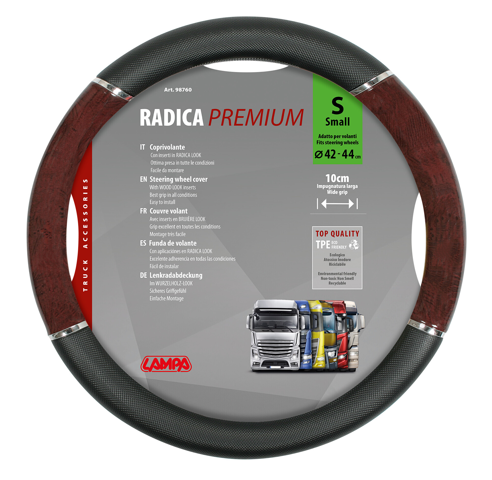 Radica, coprivolante in Skeentex - S - Ø 42/44 cm