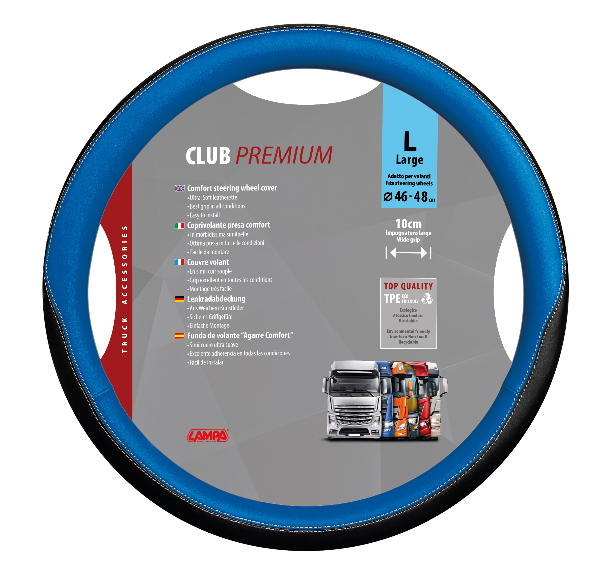 Club, coprivolante in Skeentex - L - Ø 46/48 cm - Blu