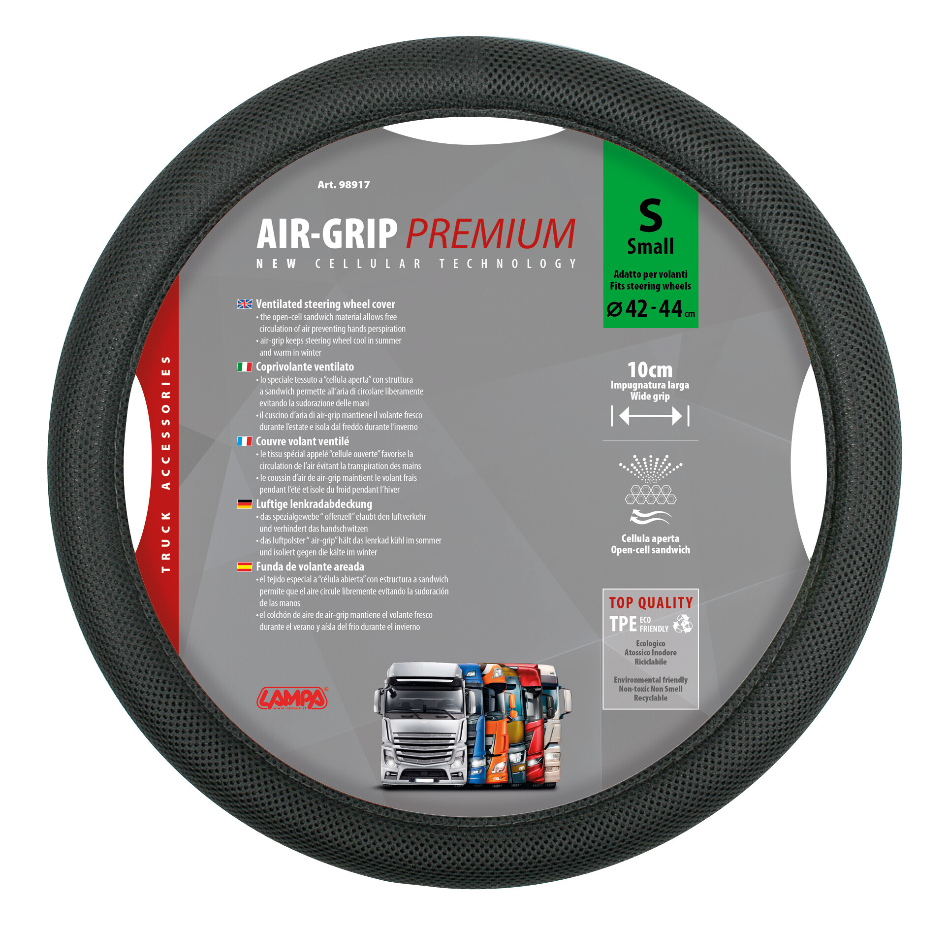 Air-Grip, coprivolante ventilato - S - Ø 42/44 cm